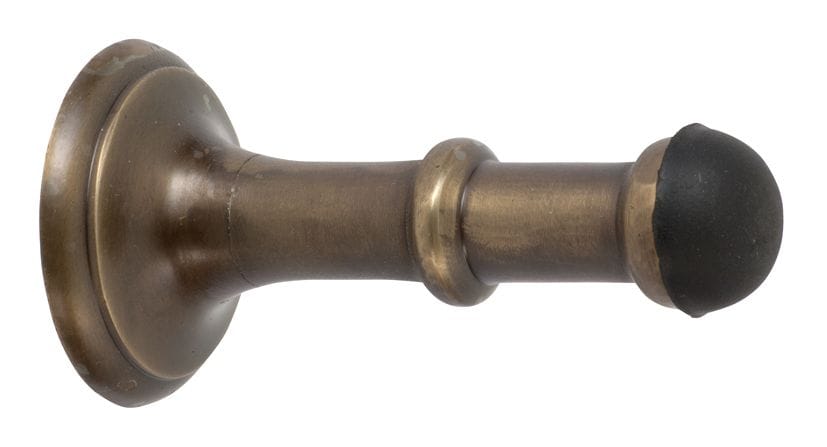 Door Stop - Concealed Fix Antique Brass 80mm