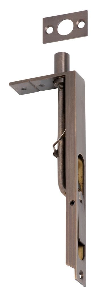 Flush Bolt Antique Brass 150mm