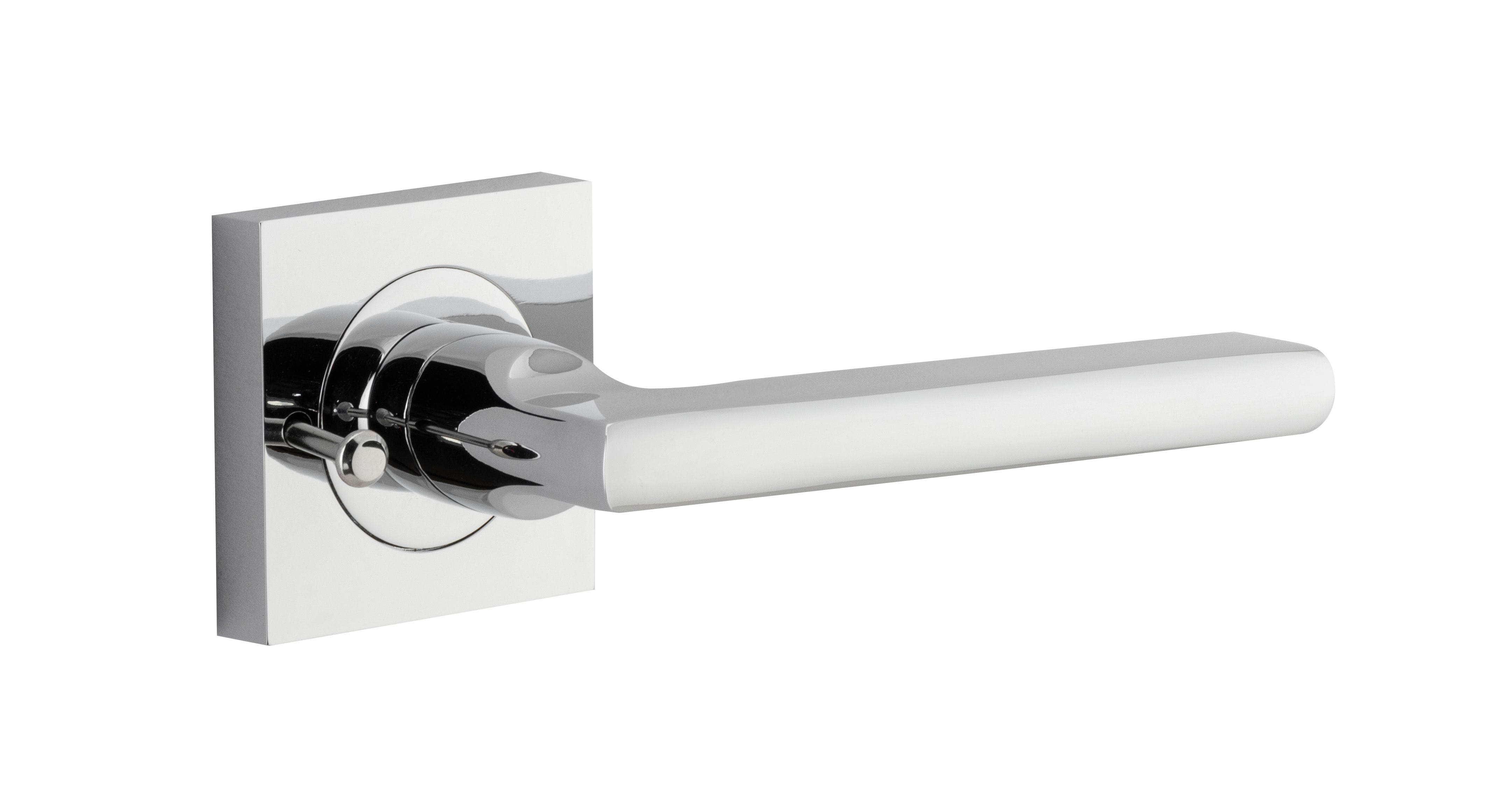 Baltimore Lever on Square Rose with Inbuilt Privacy Chrome