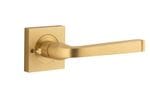 Annecy Lever on Square Rose with Inbuilt Privacy Brushed Brass