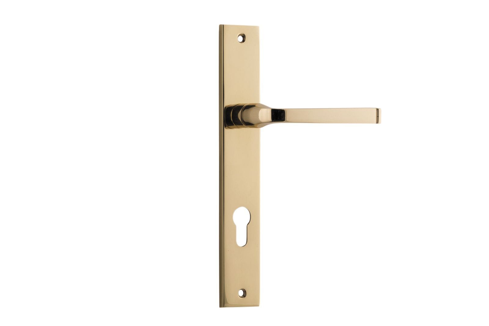 Annecy Lever Euro 85mm Rectangular Polished Brass
