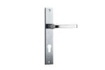 Annecy Lever Euro 85mm Rectangular Brushed Chrome