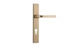 Annecy Lever Euro 85mm Rectangular Brushed Brass