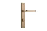Annecy Lever Privacy 85mm Rectangular Brushed Brass