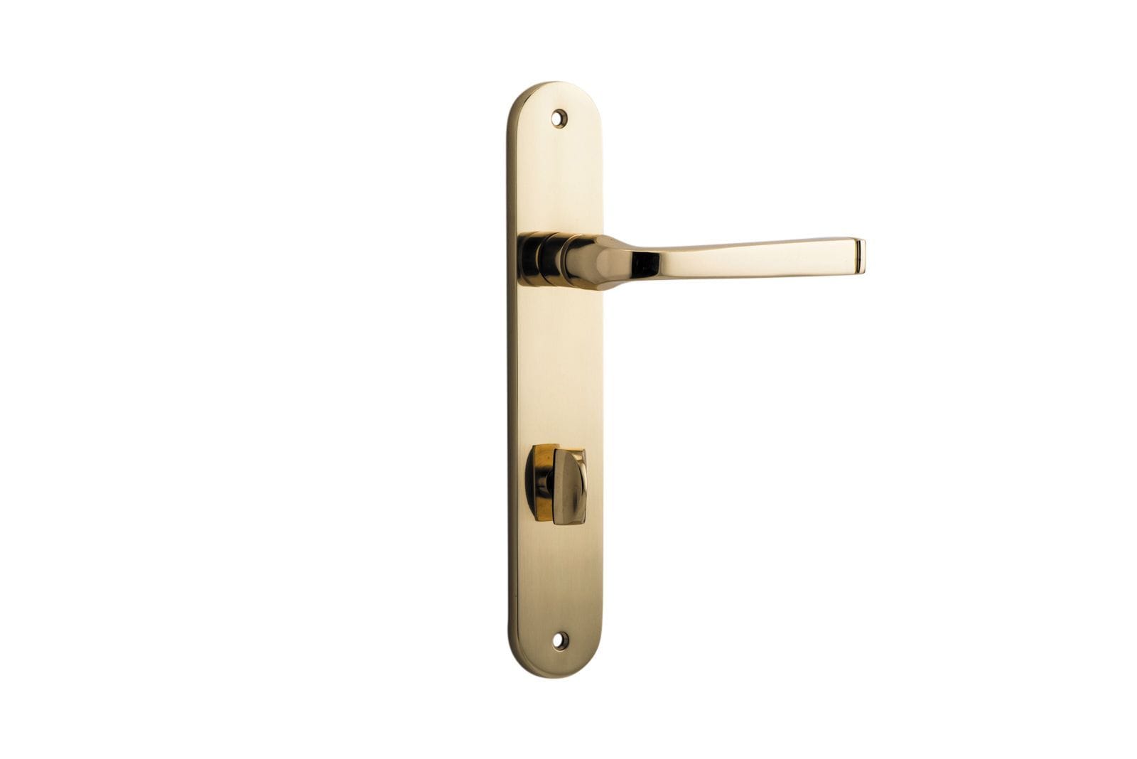Annecy Lever Privacy 85mm Oval Polished Brass