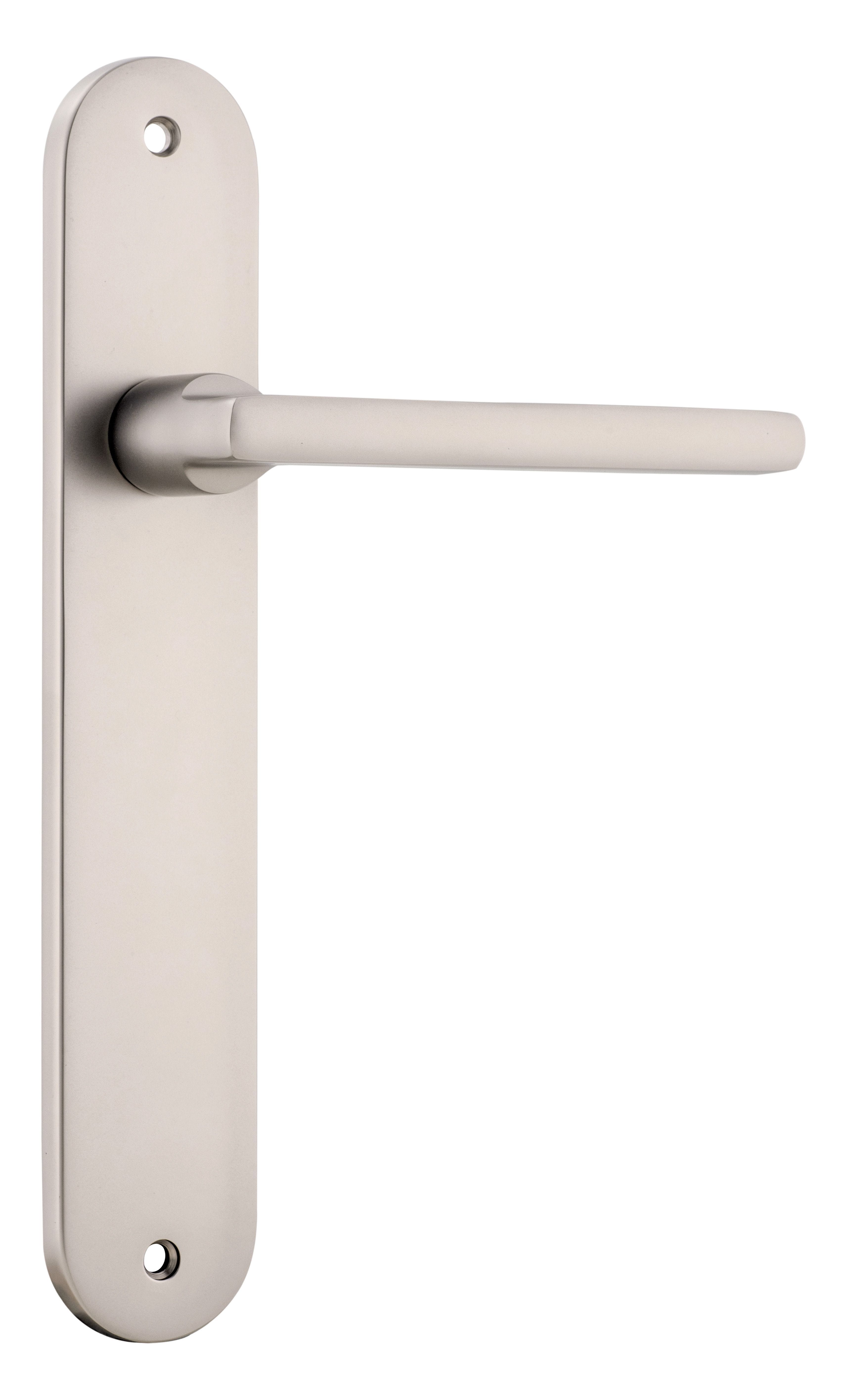 Baltimore Lever Latch Oval Satin Nickel
