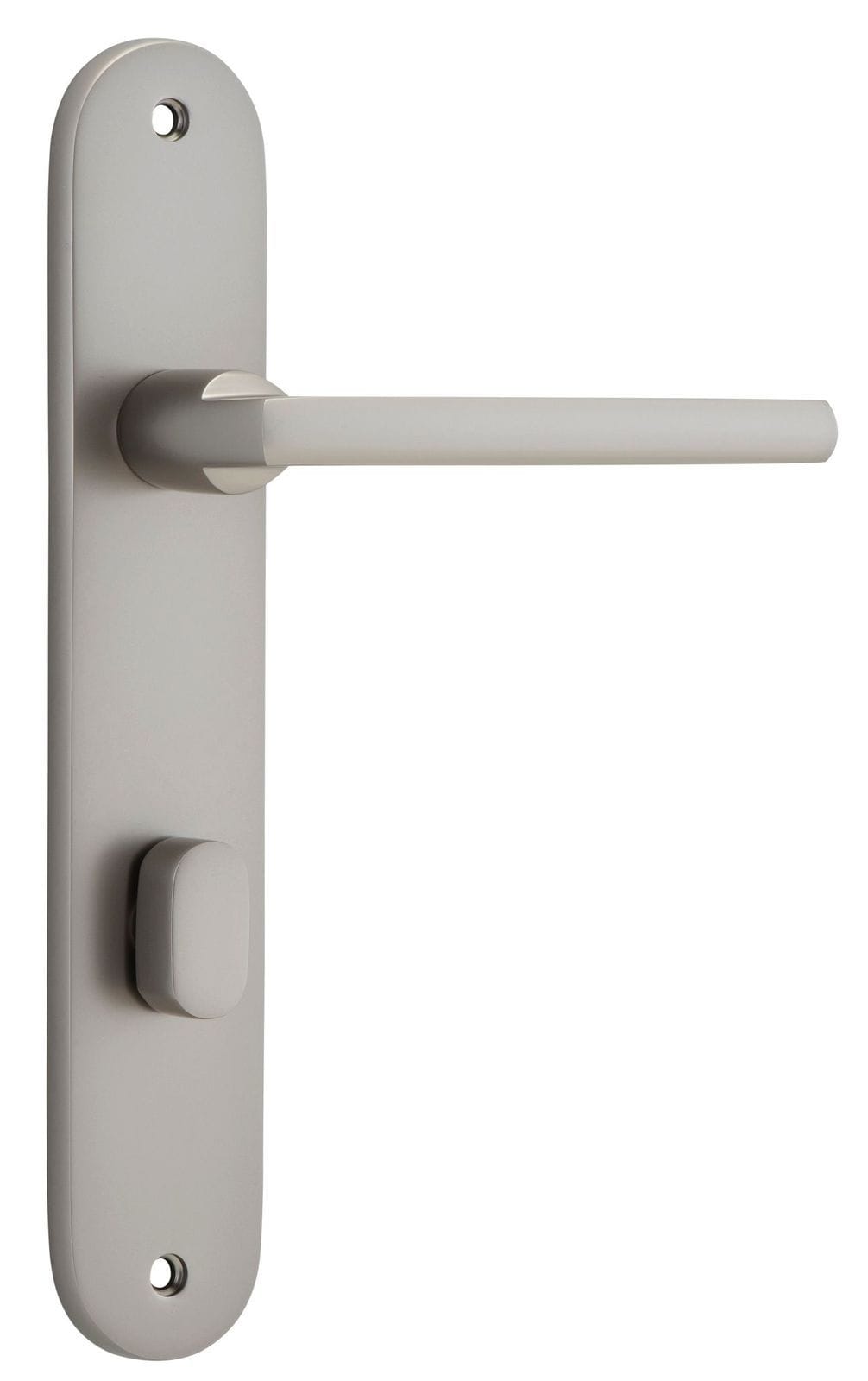 Baltimore Lever Privacy 85mm Oval Satin Nickel