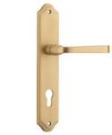 Annecy Lever Euro 85mm Shouldered Brushed Brass
