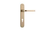 Annecy Lever Euro 85mm Oval Brushed Brass