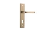 Annecy Lever Euro 85mm Stepped Brushed Brass