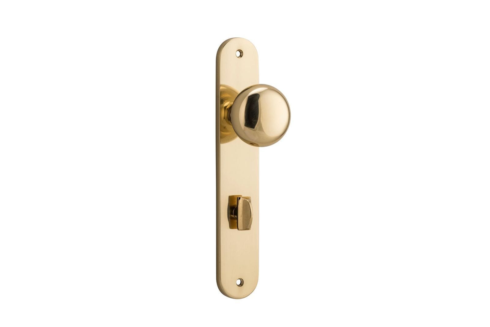 Cambridge Knob Privacy 85mm Oval Polished Brass