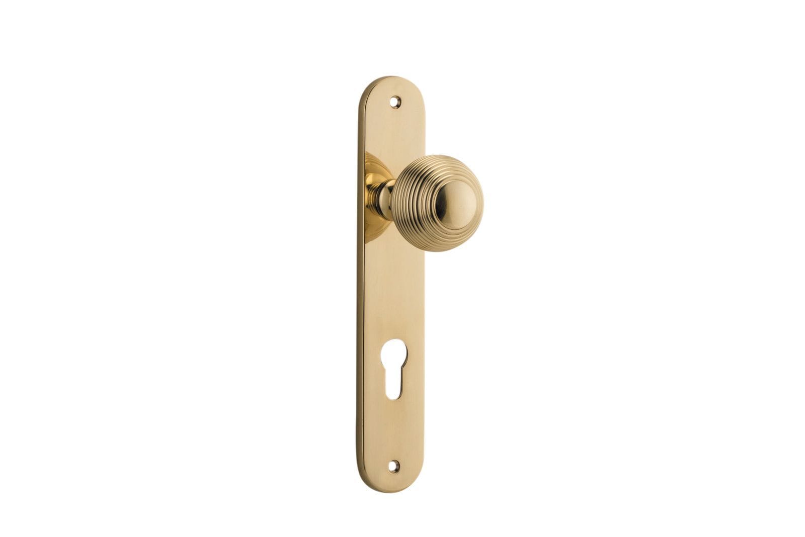 Guildford Knob Euro 85mm Oval Polished Brass