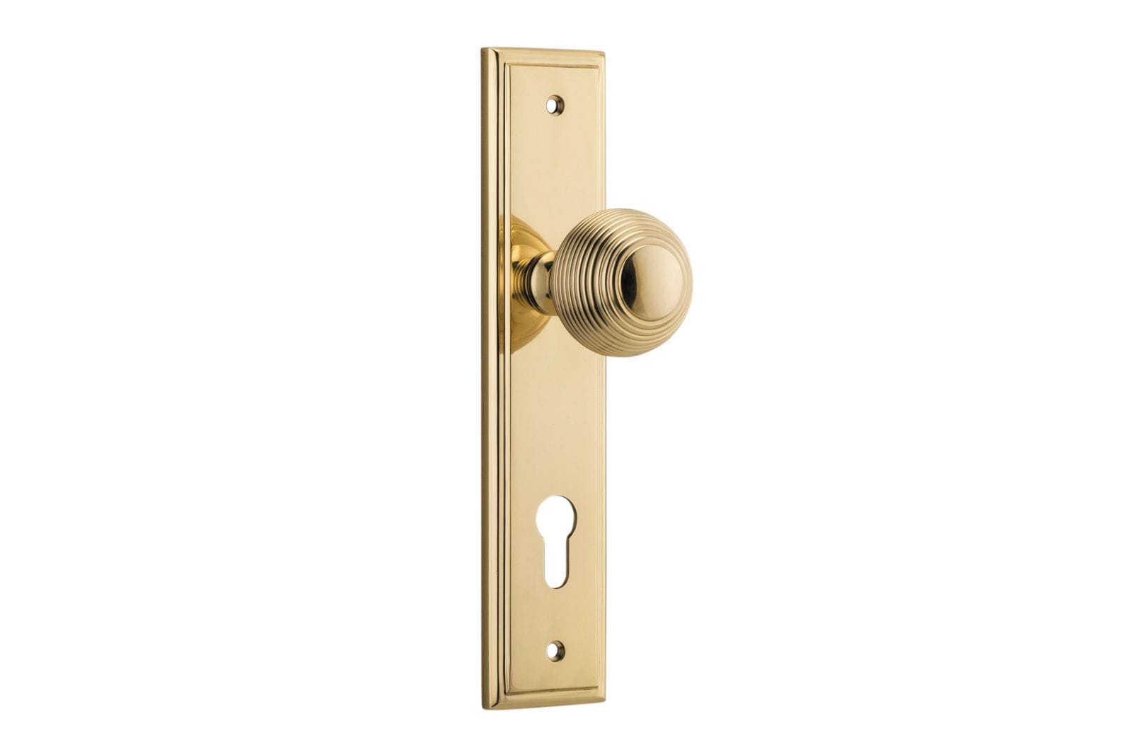Guildford Knob Euro 85mm Stepped Polished Brass