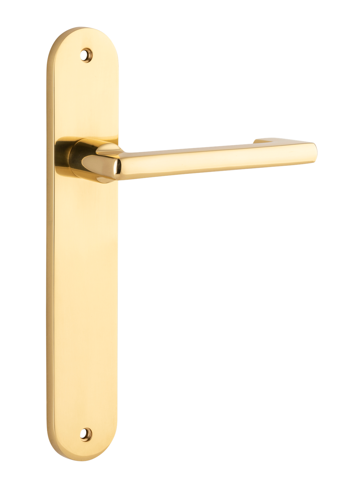 Baltimore Return Lever Latch Oval Polished Brass