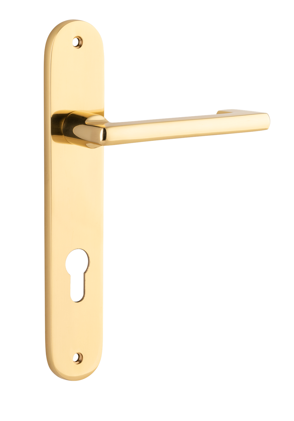 Baltimore Return Lever Euro 85mm Oval Polished Brass