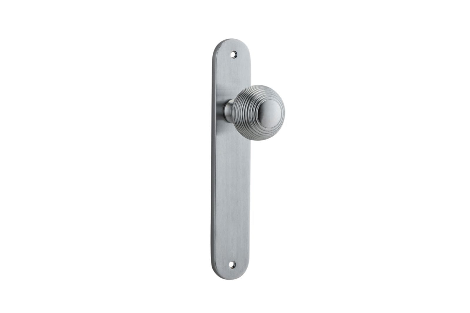 Guildford Knob Latch Oval Brushed Chrome