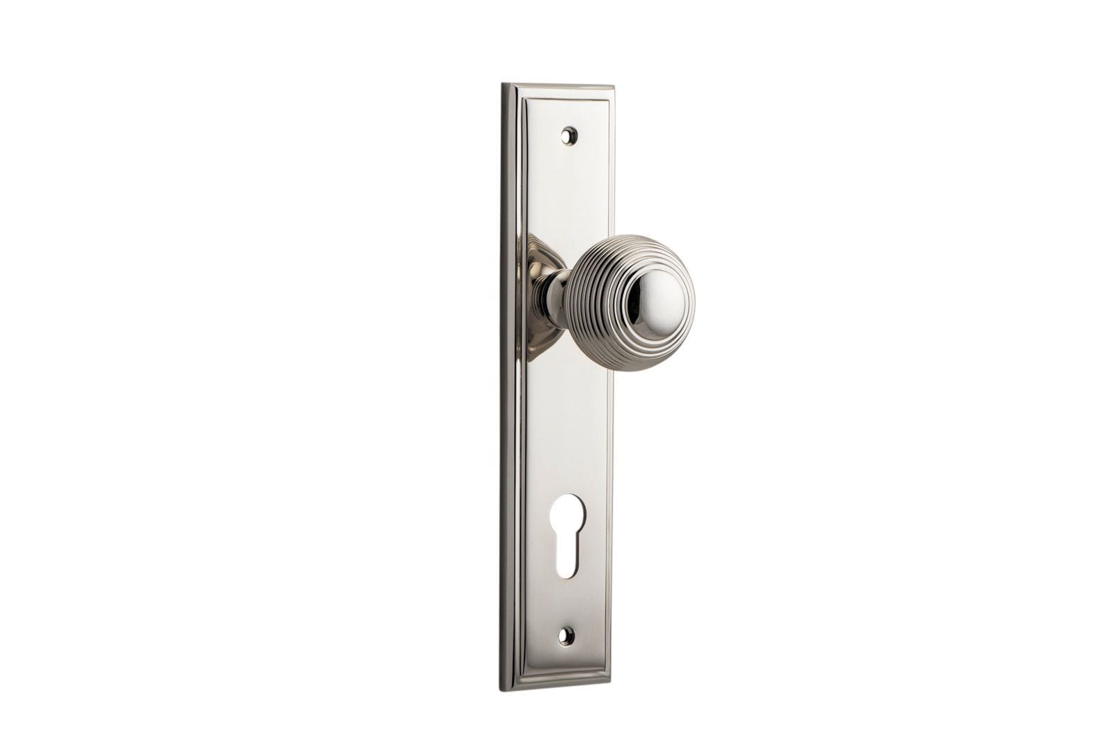 Guildford Knob Euro 85mm Stepped Polished Nickel