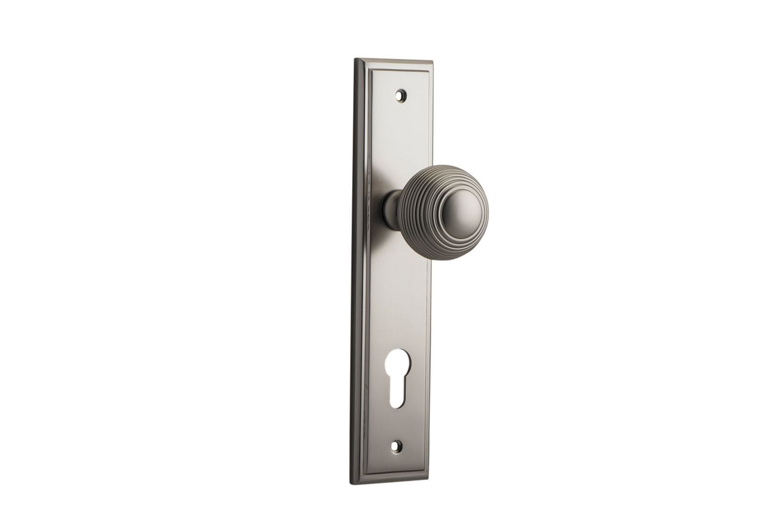 Guildford Knob Euro 85mm Stepped Satin Nickel