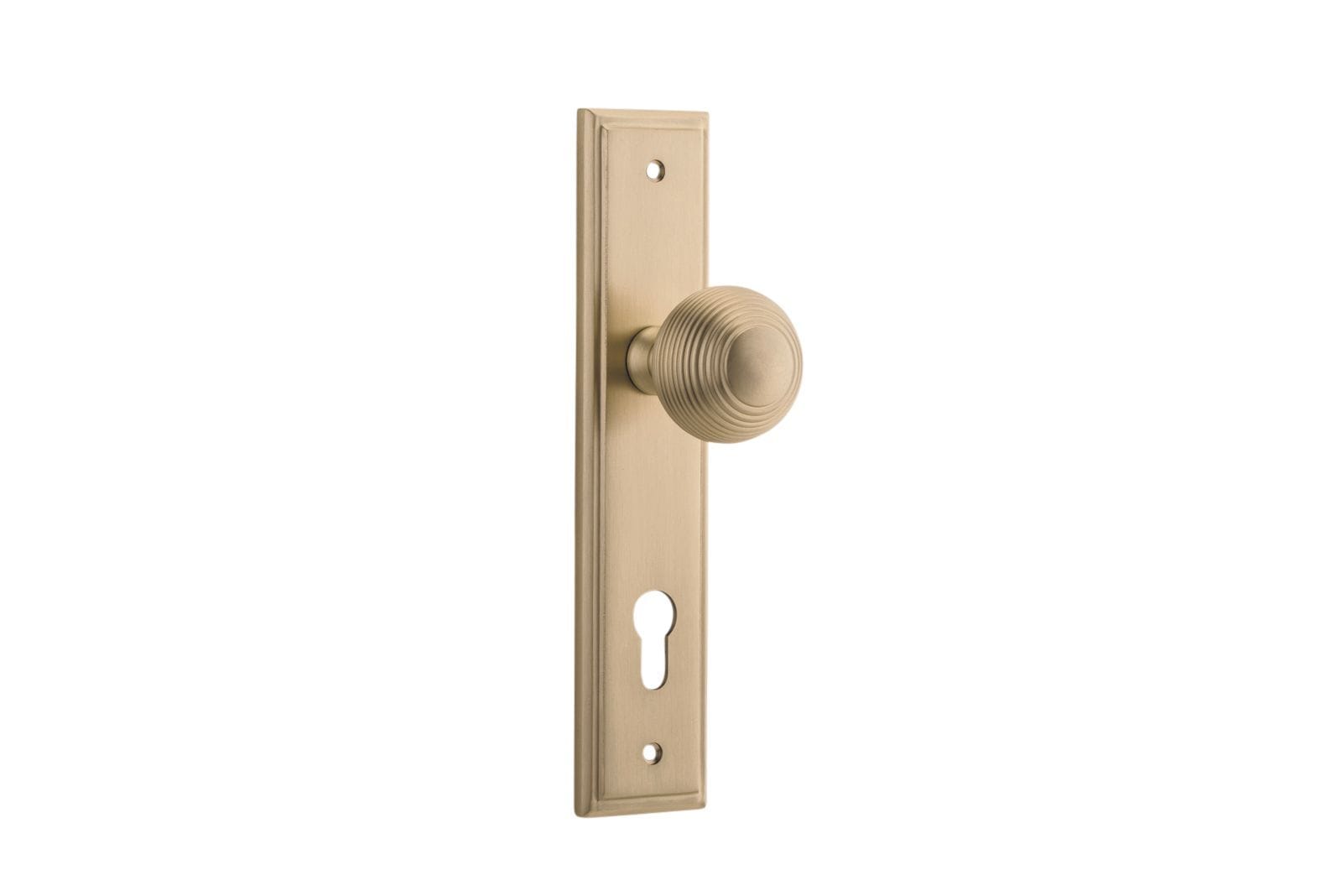 Guildford Knob Euro 85mm Stepped Brushed Brass