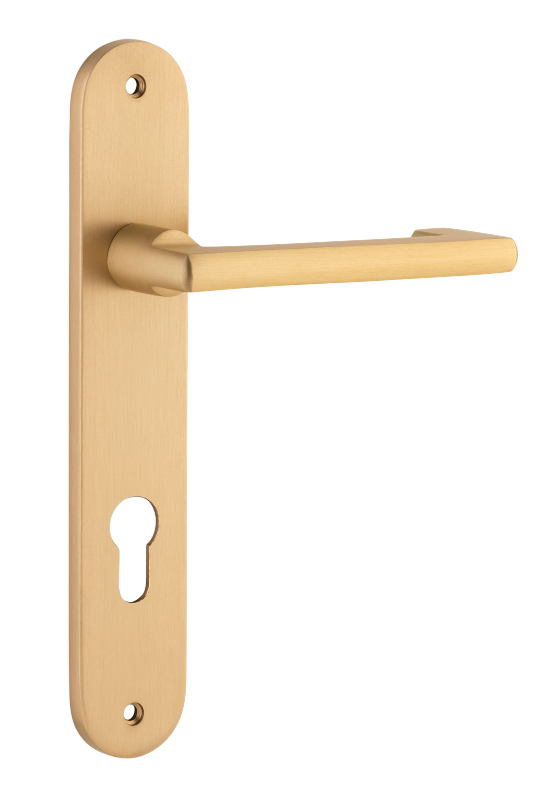 Baltimore Return Lever Euro 85mm Oval Brushed Brass