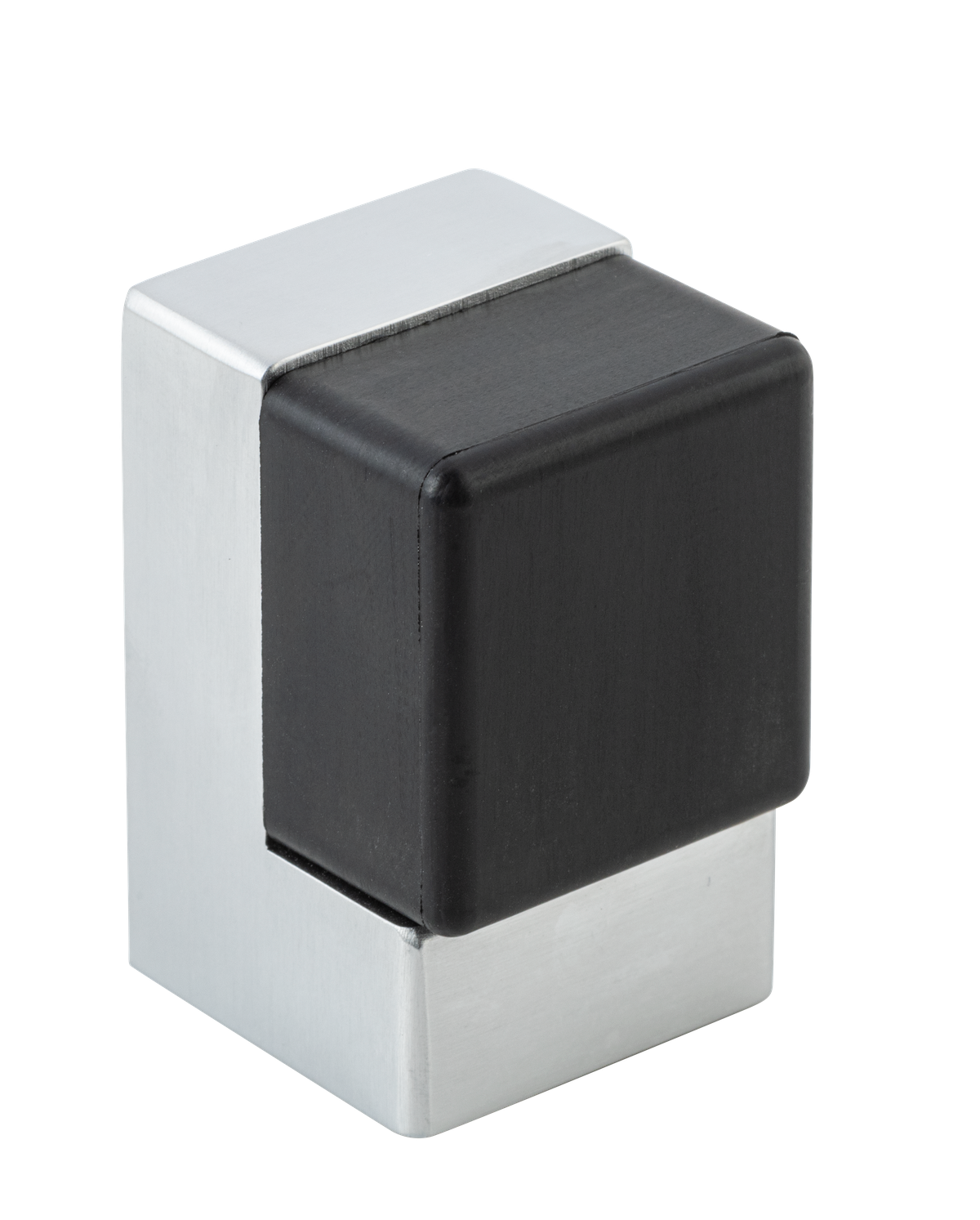 Door Stop -  Square Brushed Chrome