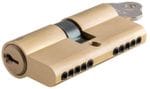 Euro Cylinder Dual Function Brushed Brass 65mm