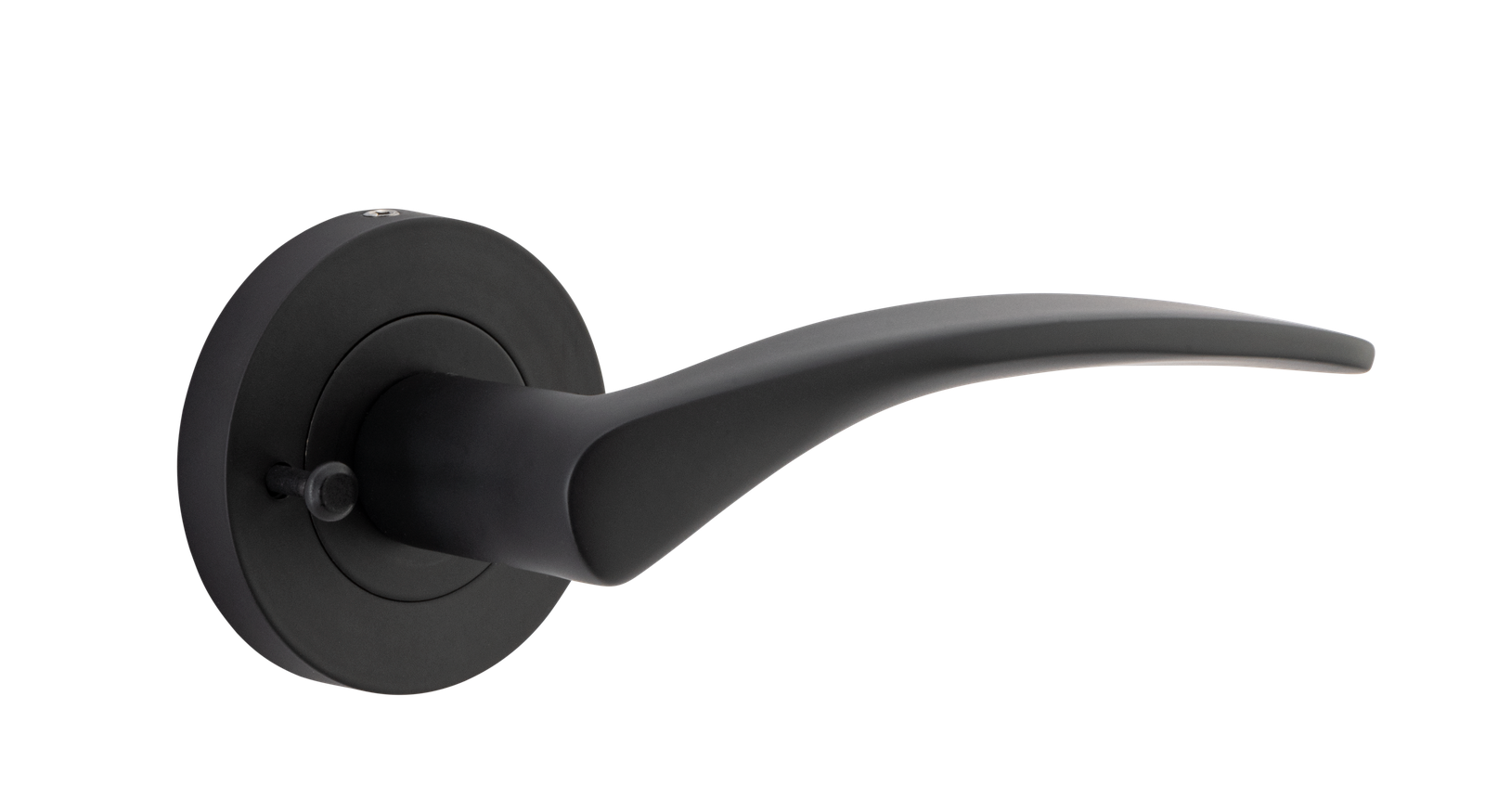 Oxford Lever on Rose Inbuilt Privacy Matt Black