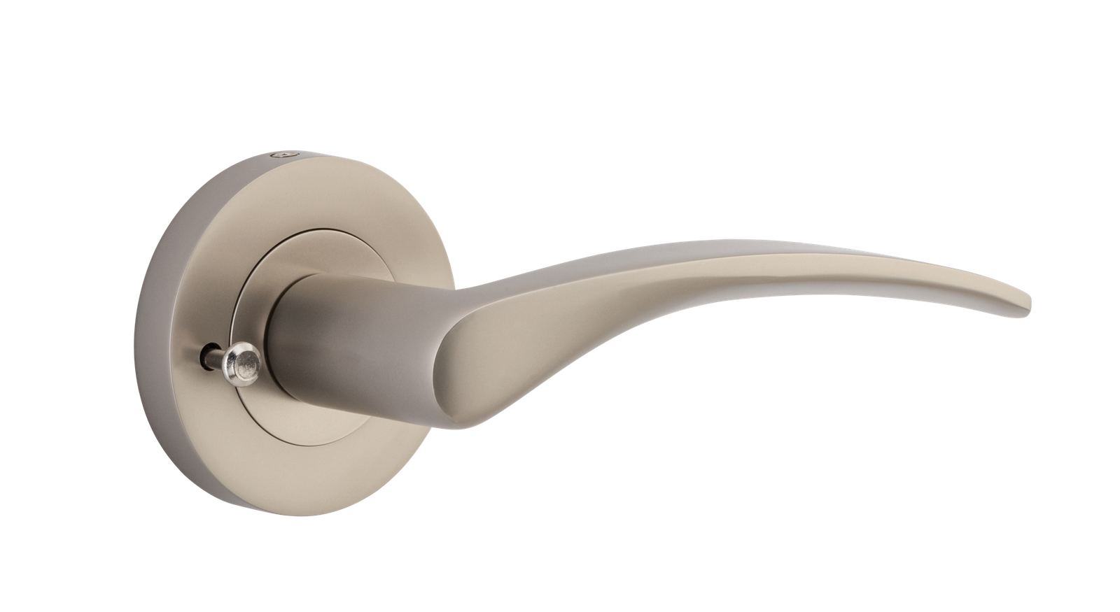 Oxford Lever on Rose Inbuilt Privacy Satin Nickel