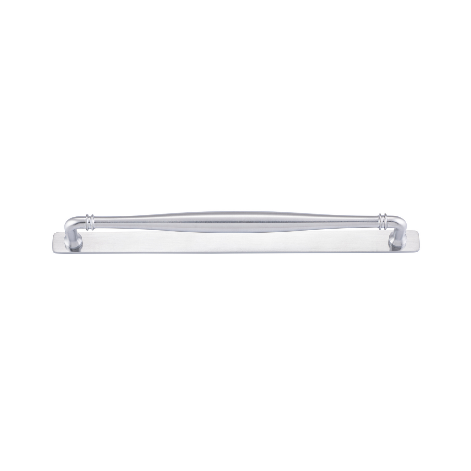 Sarlat Cabinet Pull with Backplate Brushed Chrome CTC 320mm