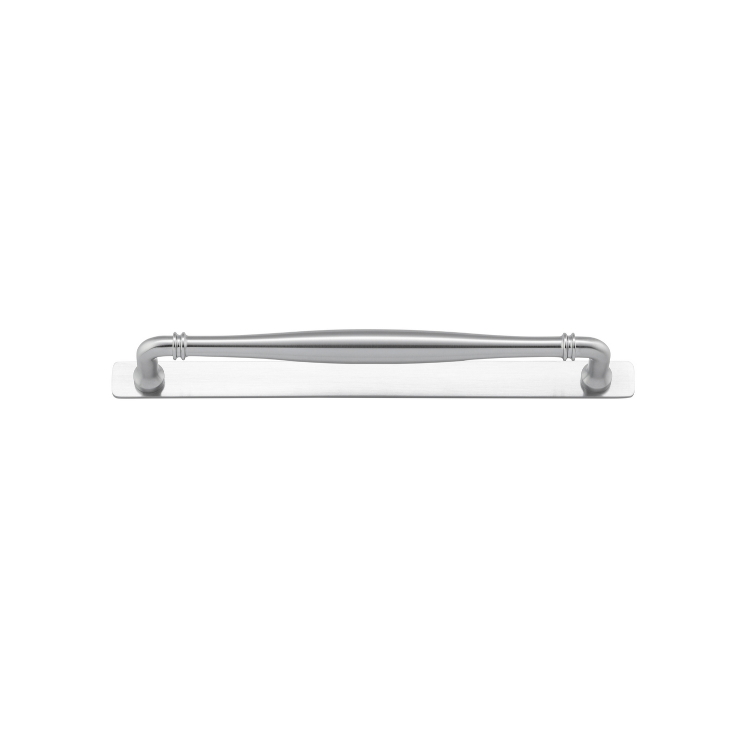 Sarlat Cabinet Pull with Backplate Brushed Chrome CTC 256mm