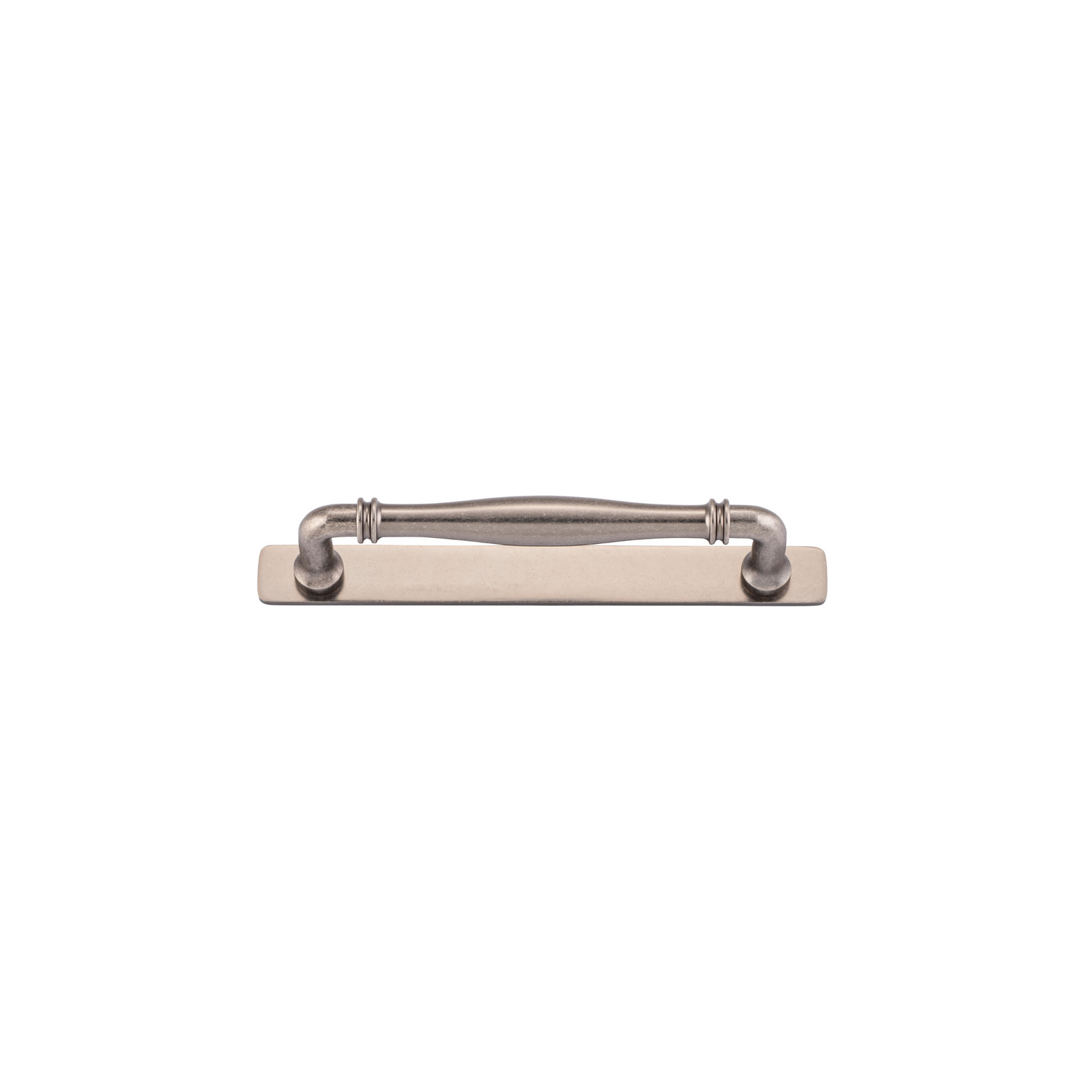 Sarlat Cabinet Pull with Backplate Distressed Nickel CTC 160mm