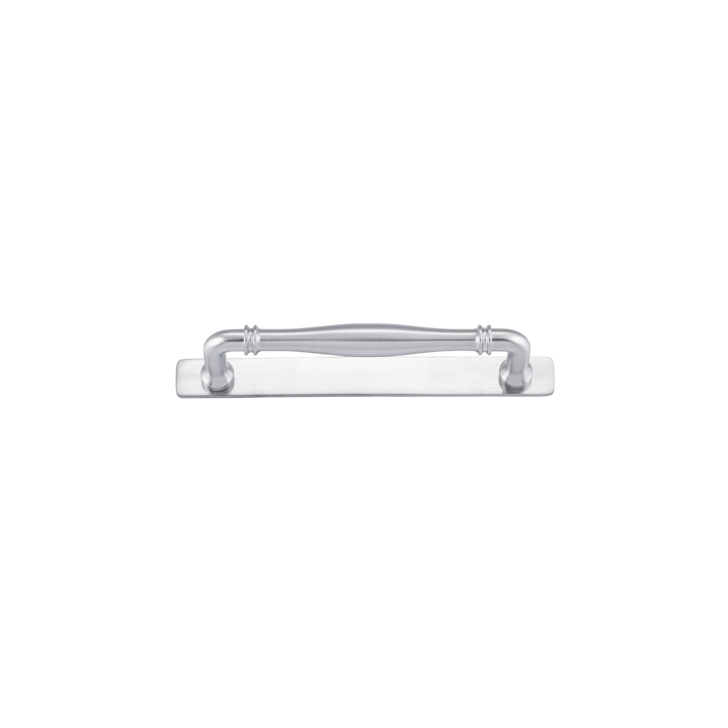 Sarlat Cabinet Pull with Backplate Brushed Chrome CTC 160mm