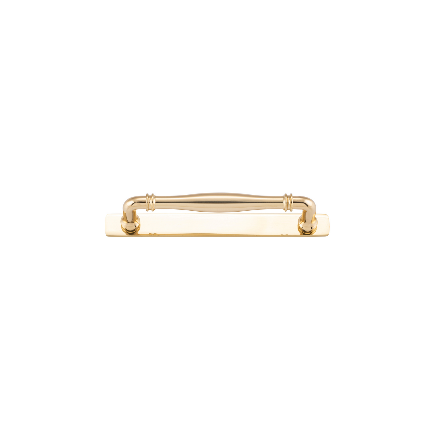Sarlat Cabinet Pull with Backplate Polished Brass CTC 160mm