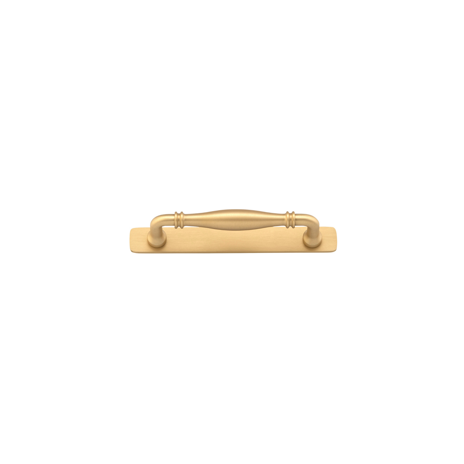 Sarlat Cabinet Pull with Backplate Brushed Brass CTC 128mm