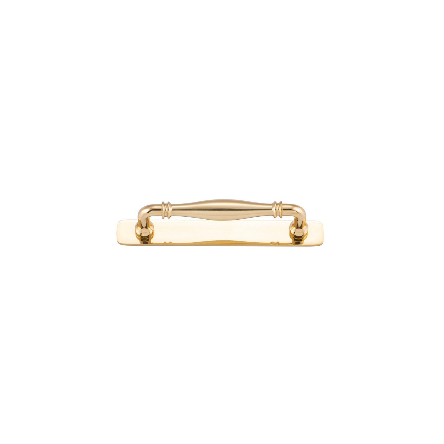 Sarlat Cabinet Pull with Backplate Polished Brass CTC 128mm