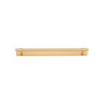 Helsinki Cabinet Pull with Backplate Brushed Brass CTC 256mm