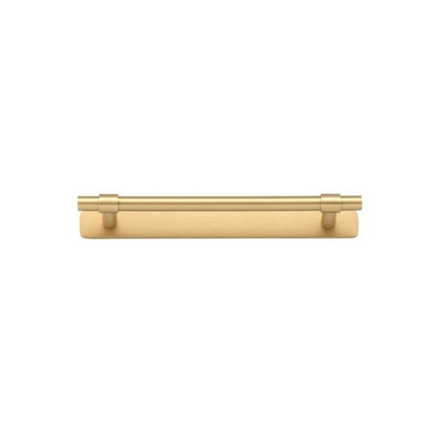 Helsinki Cabinet Pull with Backplate Brushed Brass CTC 160mm