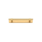 Helsinki Cabinet Pull with Backplate Brushed Brass CTC 128mm