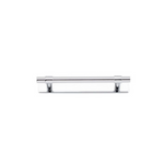 Helsinki Cabinet Pull with Backplate Polished Chrome CTC 128mm