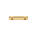 Helsinki Cabinet Pull with Backplate Brushed Brass CTC 96mm