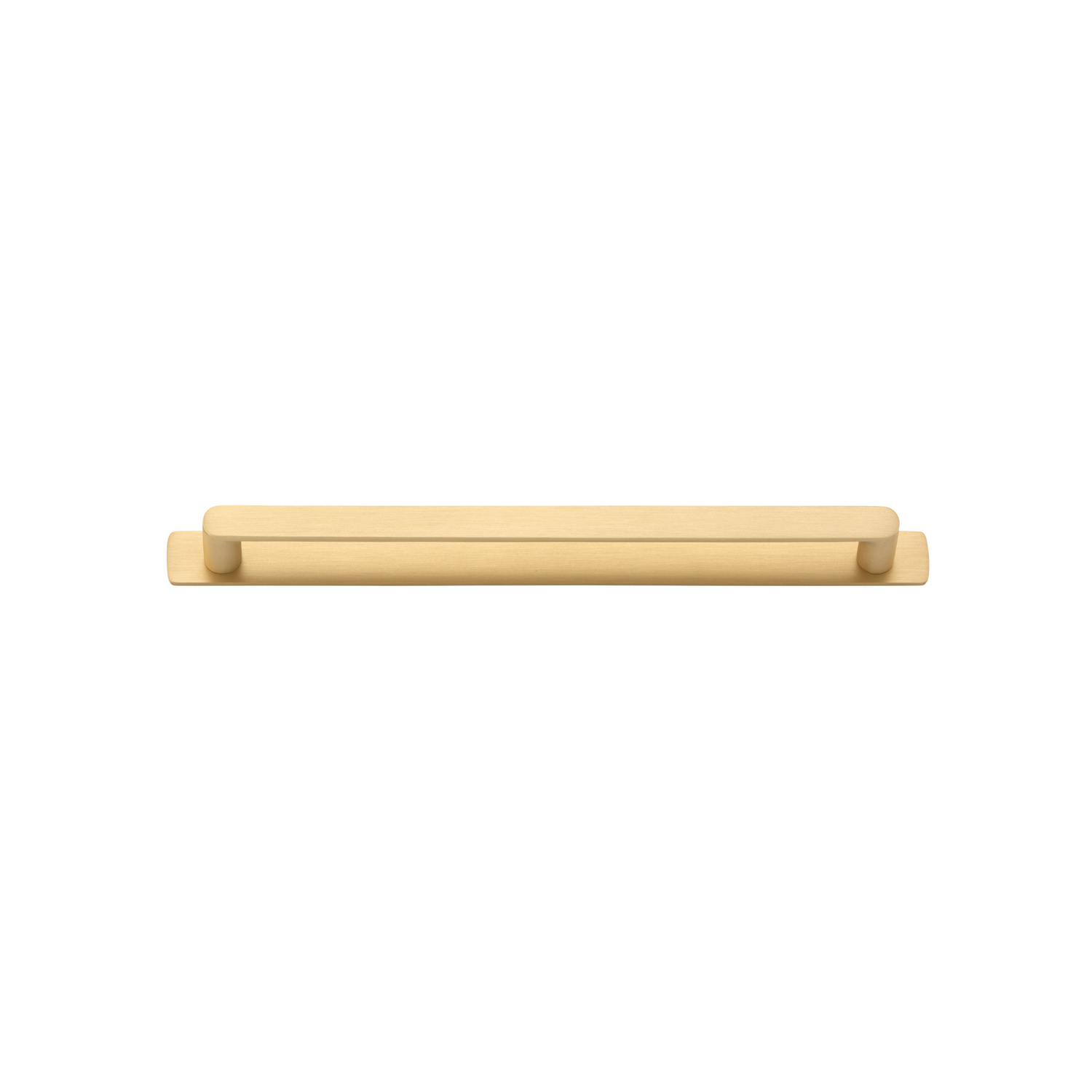 Osaka Cabinet Pull with Backplate Brushed Brass CTC 256mm