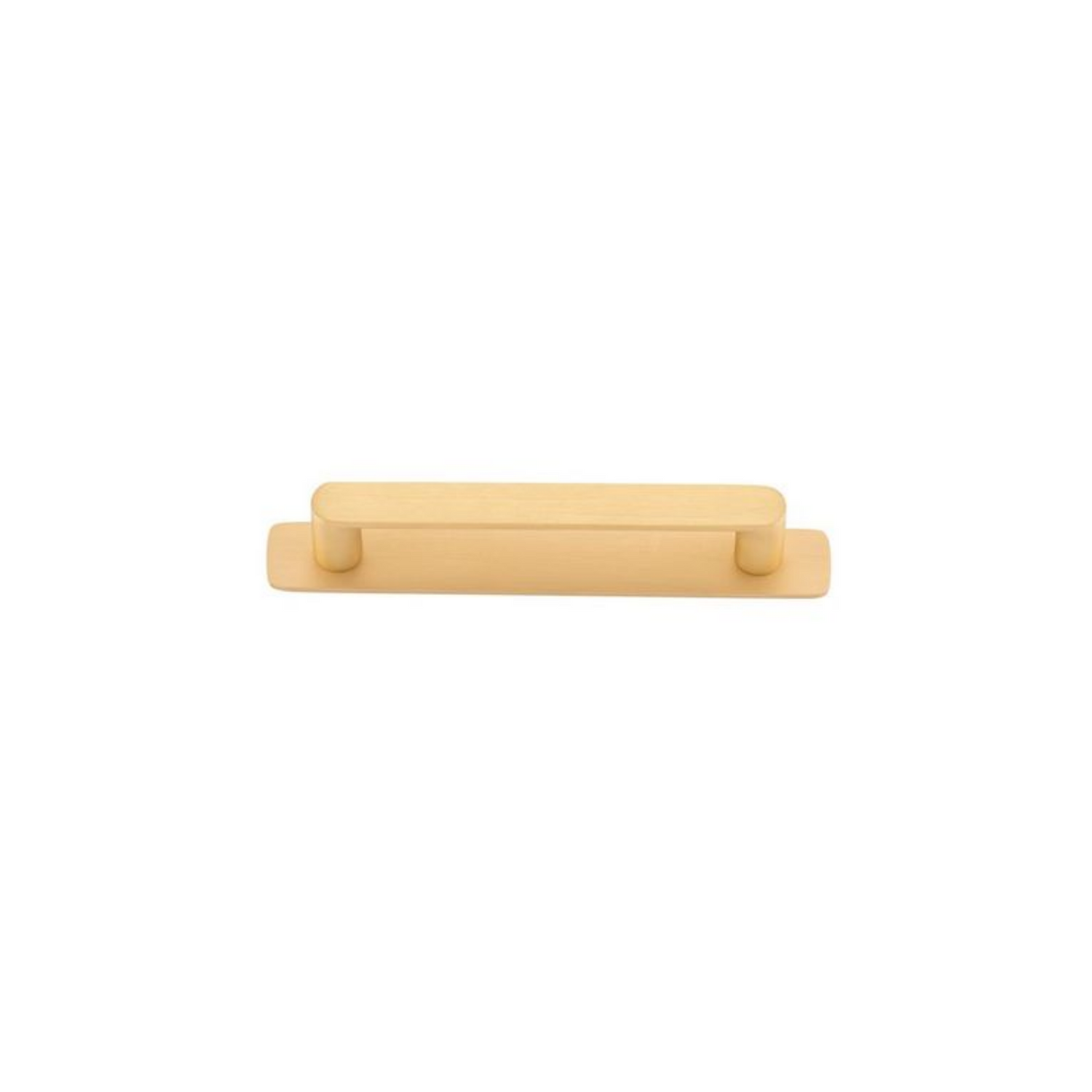 Osaka Cabinet Pull with Backplate Brushed Brass CTC 128mm
