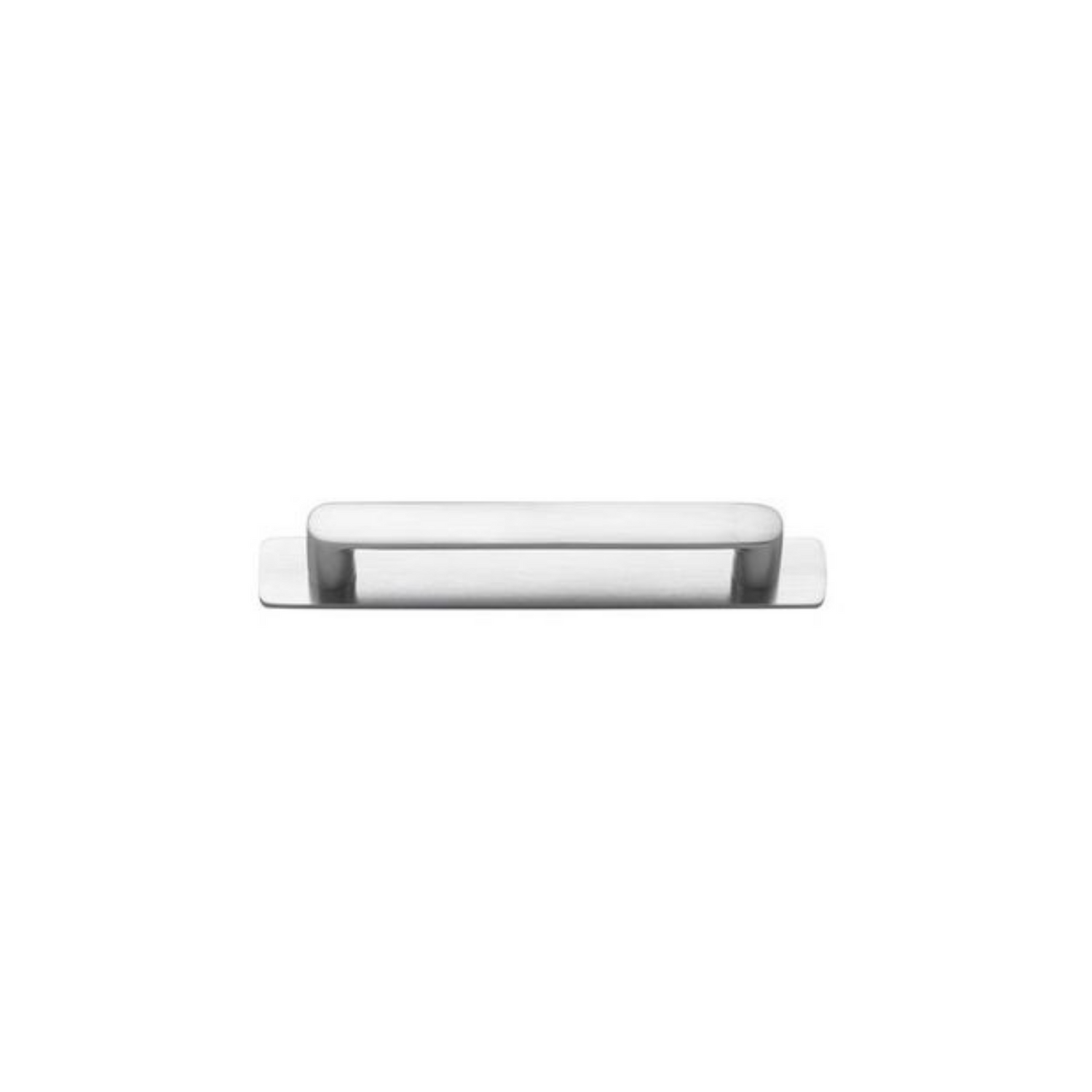 Osaka Cabinet Pull with Backplate Brushed Chrome CTC 128mm