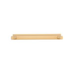 Baltimore Cabinet Pull with Backplate Brushed Brass CTC 256mm