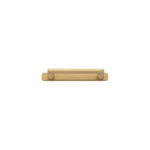 Baltimore Cabinet Pull with Backplate Brushed Brass CTC 128mm