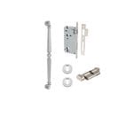 Sarlat Pull Handle Satin Nickel 450mm Entrance Kit - Key/Thumb Turn