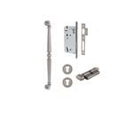 Sarlat Pull Handle Distressed Nickel 450mm Entrance Kit - Key/Thumb Turn