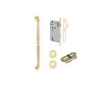 Sarlat Pull Handle Polished Brass 450mm Entrance Kit - Key/Key