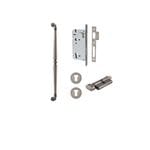 Sarlat Pull Handle Distressed Nickel 600mm Entrance Kit - Key/Thumb Turn