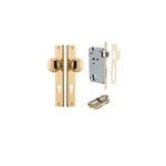 Cambridge Knob Rectangular Polished Brass Entrance Kit - Key/Key